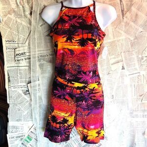 New 2 piece Tropical Print Set